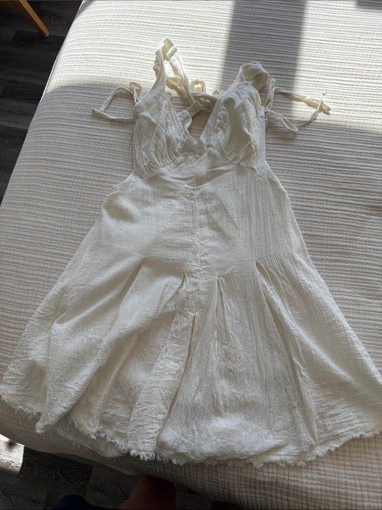 Free People Dresses & Skirts - Free People White Tie-Shoulder Summer Dress